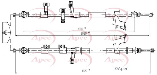 Apec CAB1631 Cable Pull, parking brake - 1