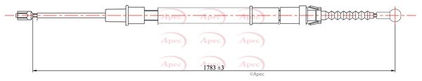 Apec CAB1651 Cable Pull, parking brake - 1