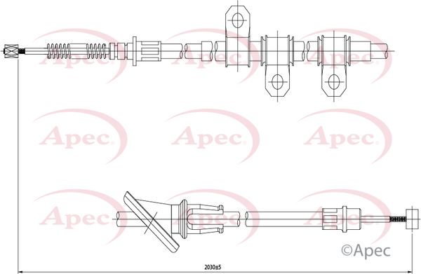 Apec CAB1652 Cable Pull, parking brake - 1