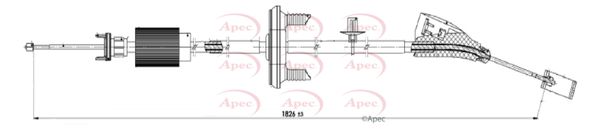 Apec CAB1656 Cable Pull, parking brake - 1