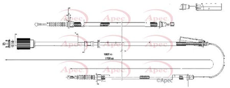 Apec CAB1659 Cable Pull, parking brake - 1