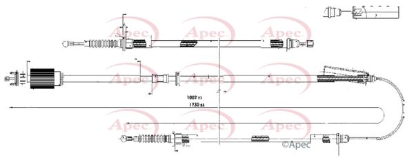Apec CAB1659 Cable Pull, parking brake - 1
