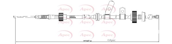 Apec CAB1662 Cable Pull, parking brake - 1