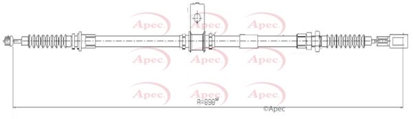 Apec CAB1665 Cable Pull, parking brake - 1