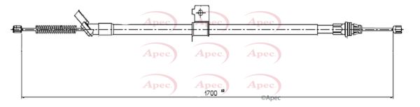 Apec CAB1668 Cable Pull, parking brake - 1