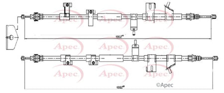 Apec CAB1670 Cable Pull, parking brake - 1