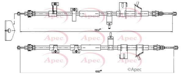 Apec CAB1670 Cable Pull, parking brake - 1