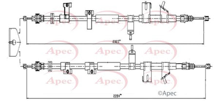 Apec CAB1671 Cable Pull, parking brake - 1