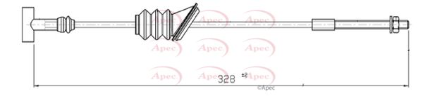 Apec CAB1672 Cable Pull, parking brake - 1