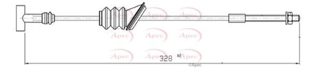 Apec CAB1672 Cable Pull, parking brake - 1