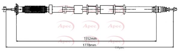 Apec CAB1673 Cable Pull, parking brake - 1