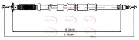 Apec CAB1673 Cable Pull, parking brake - 1
