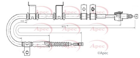 Apec CAB1674 Cable Pull, parking brake - 1