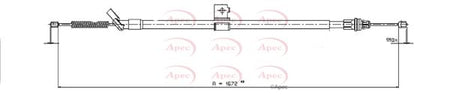Apec CAB1675 Cable Pull, parking brake - 1