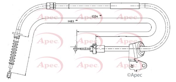 Apec CAB1676 Cable Pull, parking brake - 1