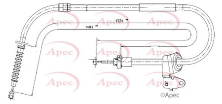 Apec CAB1676 Cable Pull, parking brake - 1