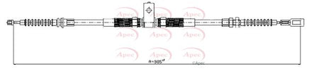 Apec CAB1679 Cable Pull, parking brake - 1