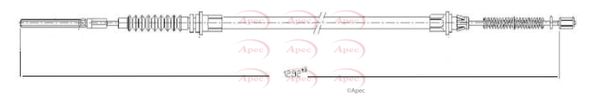 Apec CAB1681 Cable Pull, parking brake - 1