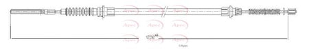 Apec CAB1681 Cable Pull, parking brake - 1