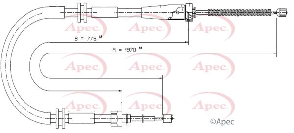 Apec CAB1682 Cable Pull, parking brake - 1