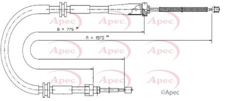 Apec CAB1682 Cable Pull, parking brake - 1