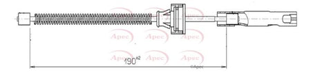 Apec CAB1683 Cable Pull, parking brake - 1