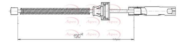 Apec CAB1683 Cable Pull, parking brake - 1