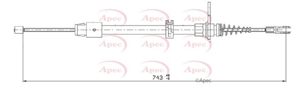 Apec CAB1684 Cable Pull, parking brake - 1
