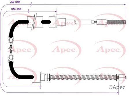 Apec CAB1685 Cable Pull, parking brake - 1