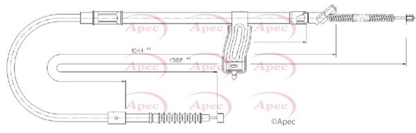 Apec CAB1687 Cable Pull, parking brake - 1