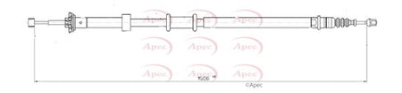 Apec CAB1688 Cable Pull, parking brake - 1