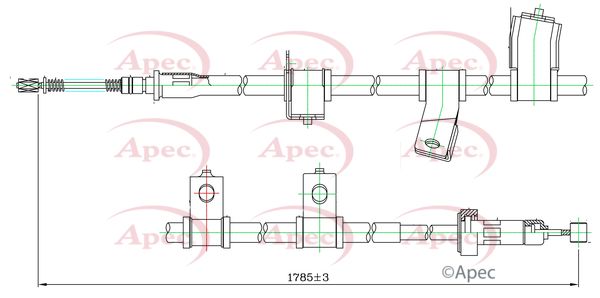 Apec CAB1689 Cable Pull, parking brake - 1