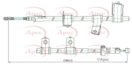 Apec CAB1689 Cable Pull, parking brake - 1