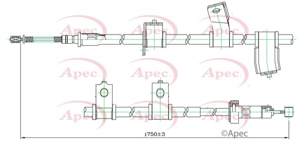 Apec CAB1690 Cable Pull, parking brake - 1