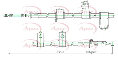 Apec CAB1690 Cable Pull, parking brake - 1