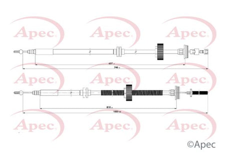Apec CAB1693 Cable Pull, parking brake - 1