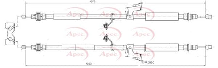 Apec CAB1741 Cable Pull, parking brake - 1