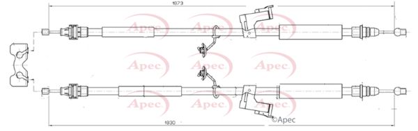 Apec CAB1741 Cable Pull, parking brake - 1