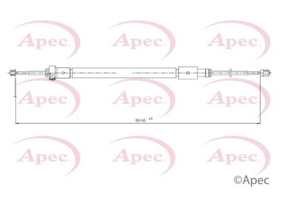 Apec CAB1743 Cable Pull, parking brake - 1