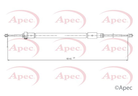 Apec CAB1743 Cable Pull, parking brake - 1