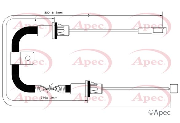 Apec CAB1745 Cable Pull, parking brake - 1