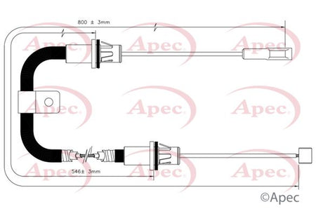 Apec CAB1745 Cable Pull, parking brake - 1