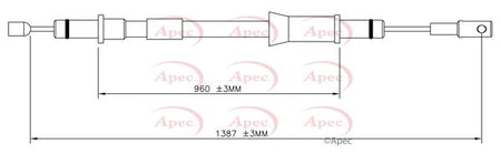 Apec CAB1746 Cable Pull, parking brake - 1
