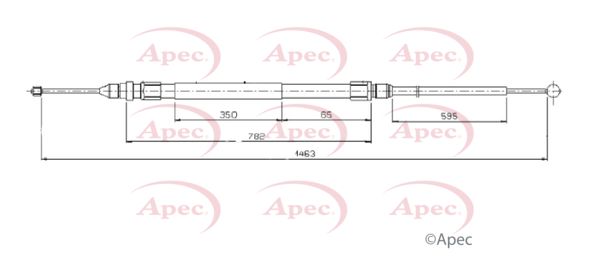 Apec CAB1750 Cable Pull, parking brake - 1