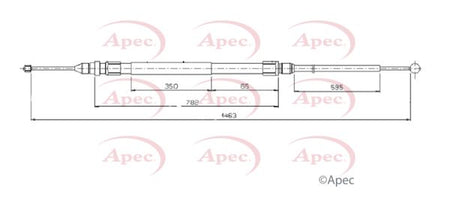 Apec CAB1750 Cable Pull, parking brake - 1