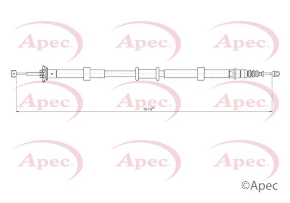 Apec CAB1759 Cable Pull, parking brake - 1