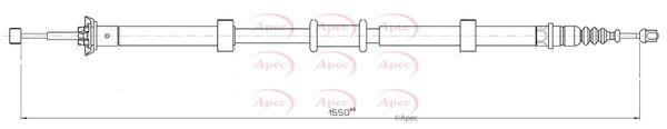 Apec CAB1760 Cable Pull, parking brake - 1