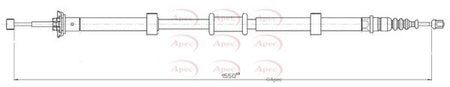 Apec CAB1760 Cable Pull, parking brake - 1