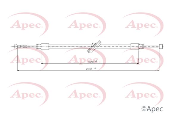 Apec CAB1761 Cable Pull, parking brake - 1