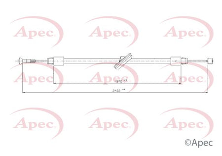 Apec CAB1761 Cable Pull, parking brake - 1
